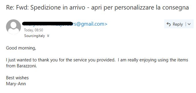 UK Forwarding From Italy 596